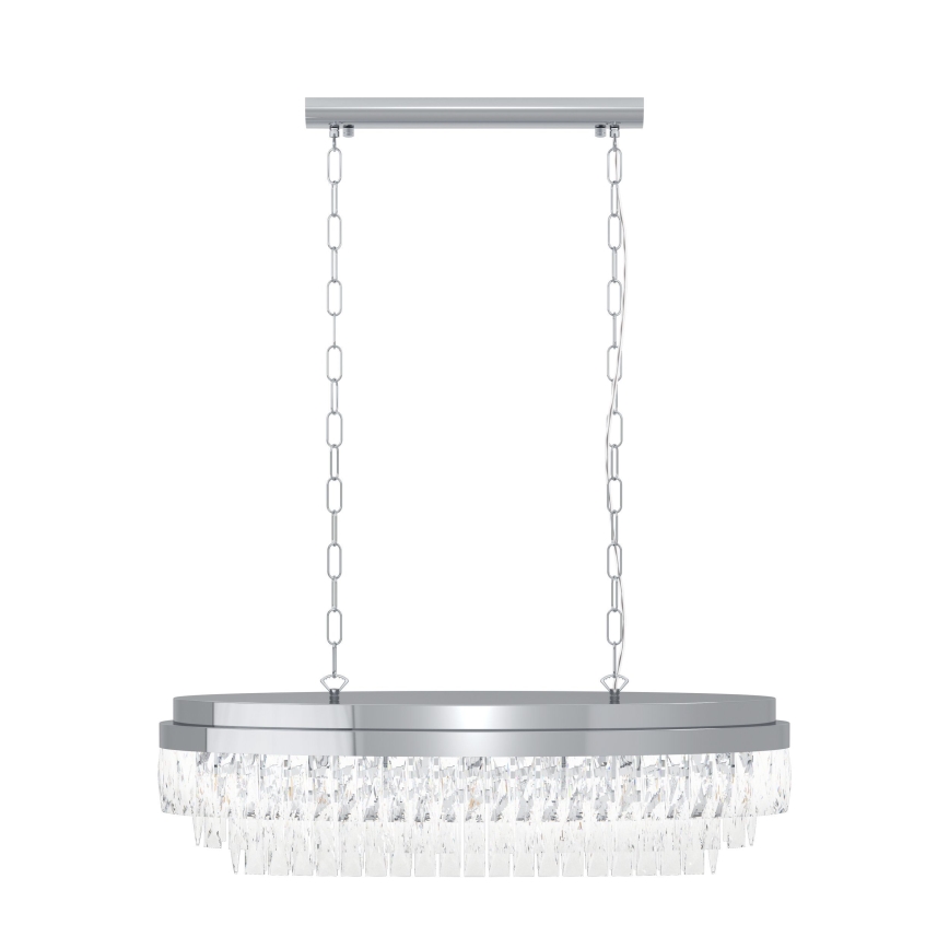 Eglo 39494 - Hanglamp aan een ketting VALPARAISO 10xE14/40W/230V glanzend chroom