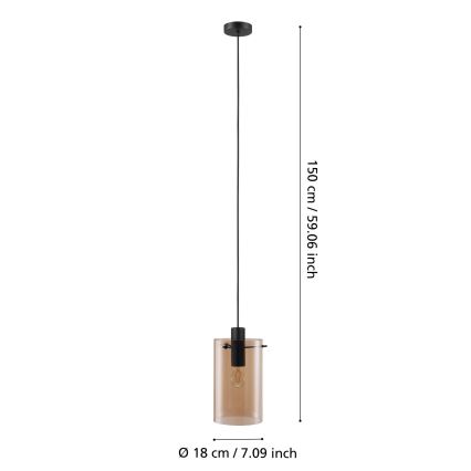Eglo - Hanglamp aan een koord 1xE27/40W/230V