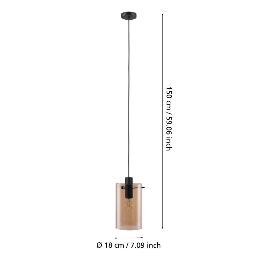 Eglo - Hanglamp aan een koord 1xE27/40W/230V