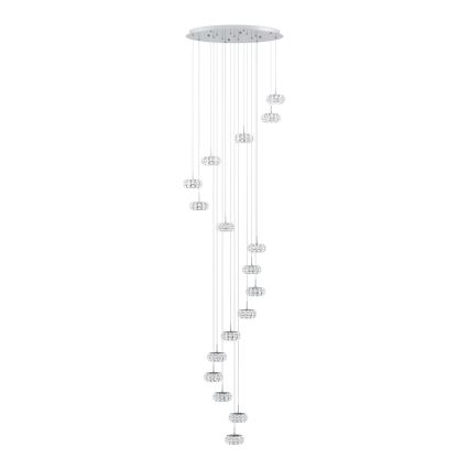 Eglo - Dimbare Kristallen LED Hanglamp aan een koord 17xLED/4,5W/230V