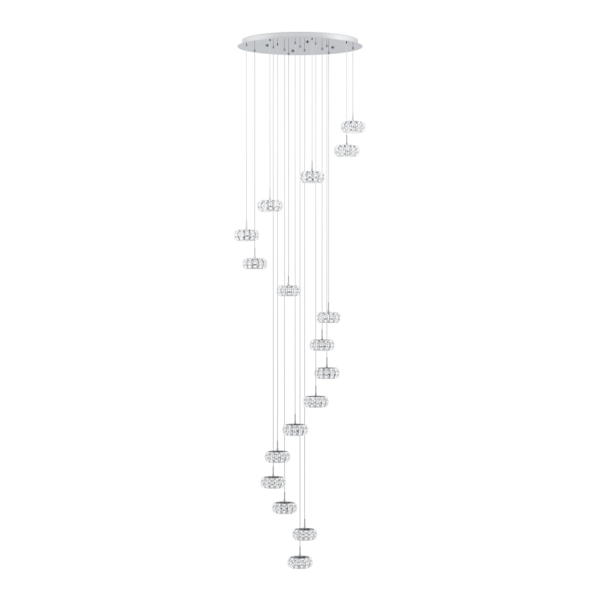 Eglo - Dimbare Kristallen LED Hanglamp aan een koord 17xLED/4,5W/230V