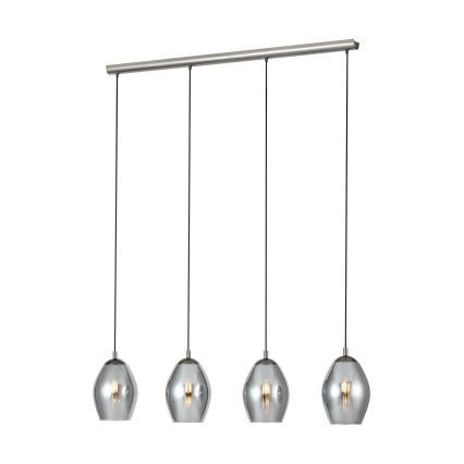 Eglo - Hanglamp aan een koord 4xE27/60W/230V gerookt