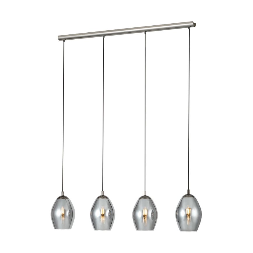 Eglo - Hanglamp aan een koord 4xE27/60W/230V gerookt