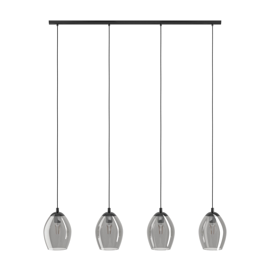 Eglo - Hanglamp aan een koord 4xE27/60W/230V gerookt