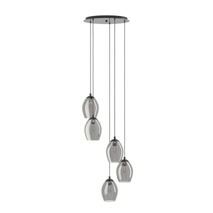 Eglo - Hanglamp aan een koord 5xE27/60W/230V gerookt