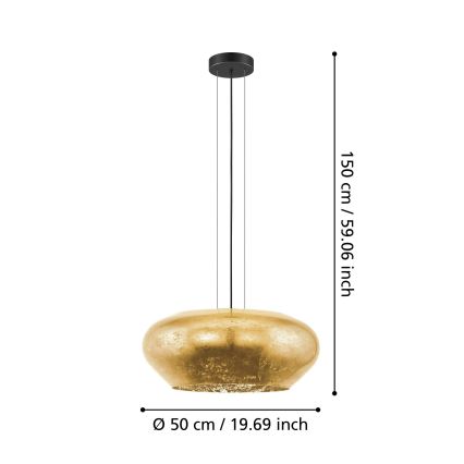 Eglo - Hanglamp aan een koord 3xE27/20W/230V