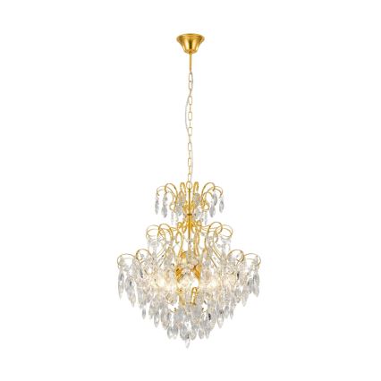 Eglo - Hanglamp aan een ketting 5xE14/25W/230V goud
