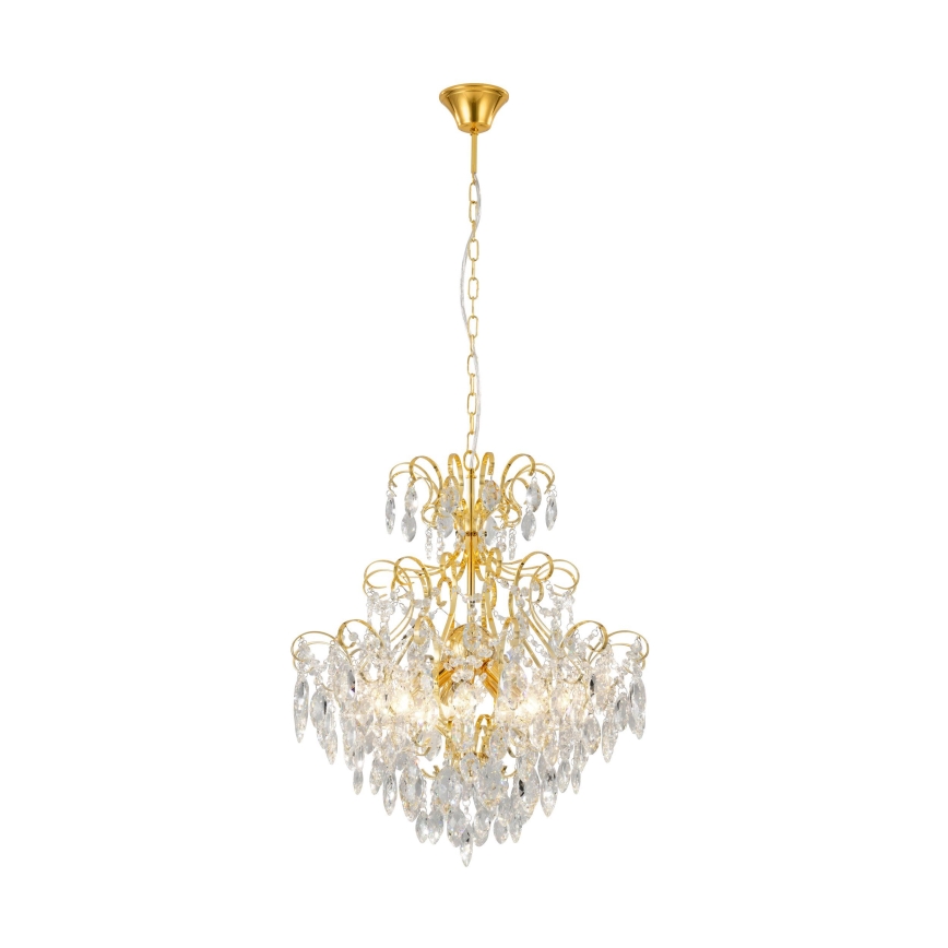 Eglo - Hanglamp aan een ketting 5xE14/25W/230V goud