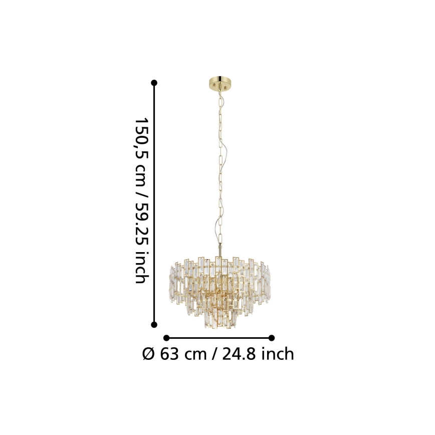 Eglo - Hanglamp aan een ketting 10xE14/25W/230V d. 63 cm