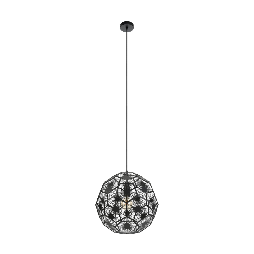 Eglo - Hanglamp aan een koord 1xE27/60W/230V diameter 41 cm zwart