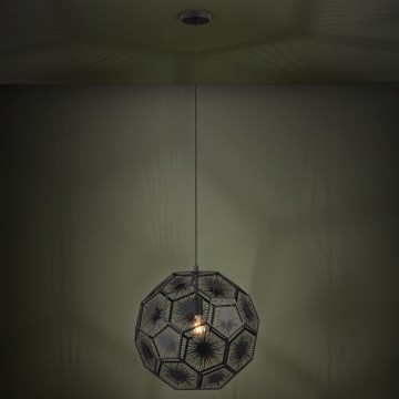 Eglo 39619 - Hanglamp aan een koord 1xE27/60W/230V diameter 50 cm zwart