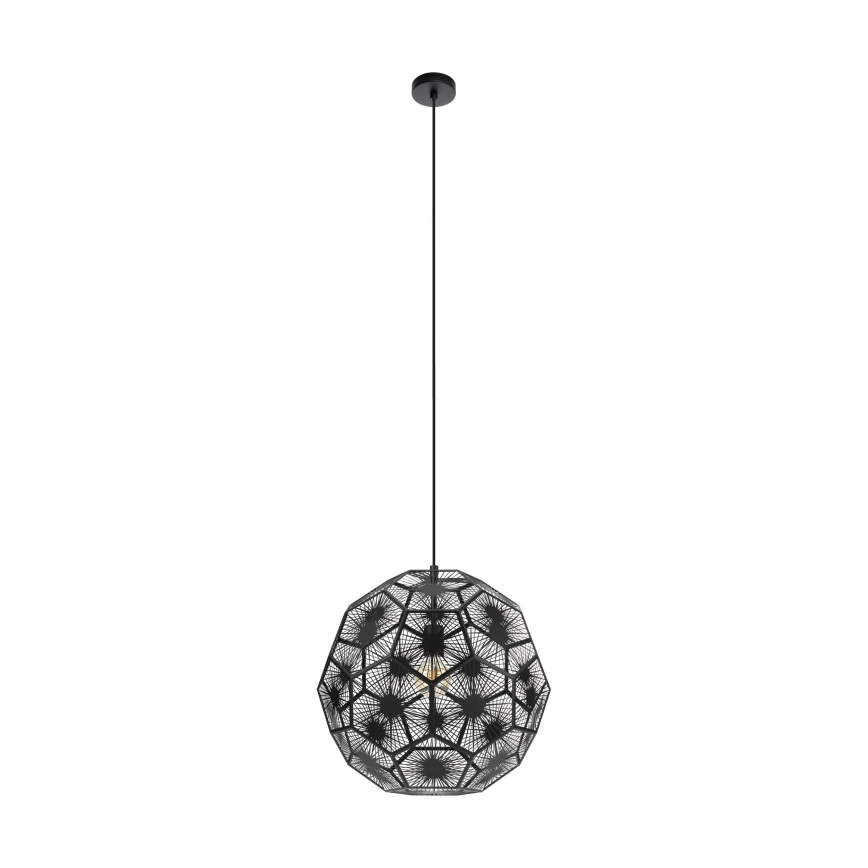 Eglo 39619 - Hanglamp aan een koord 1xE27/60W/230V diameter 50 cm zwart