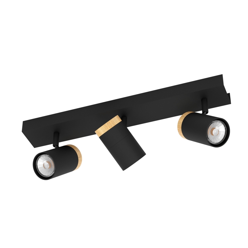 Eglo - LED spot 3xGU10/4,5W/230V 3000K zwart/bruin