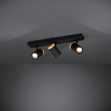 Eglo - LED spot 3xGU10/4,5W/230V 3000K zwart/bruin
