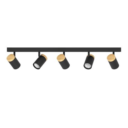 Eglo - LED spot 5xGU10/4,5W/230V 3000K zwart/bruin