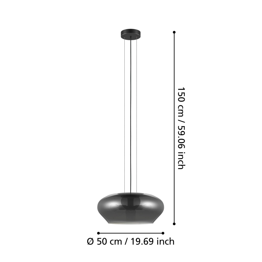 Eglo - Hanglamp aan een koord 3xE27/20W/230V