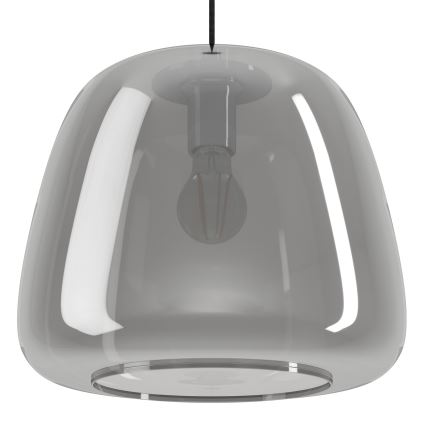 Eglo - Hanglamp aan een koord 1xE27/40W/230V diameter 35 cm gerookt
