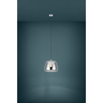 Eglo - Hanglamp aan een koord 1xE27/40W/230V diameter 35 cm gerookt