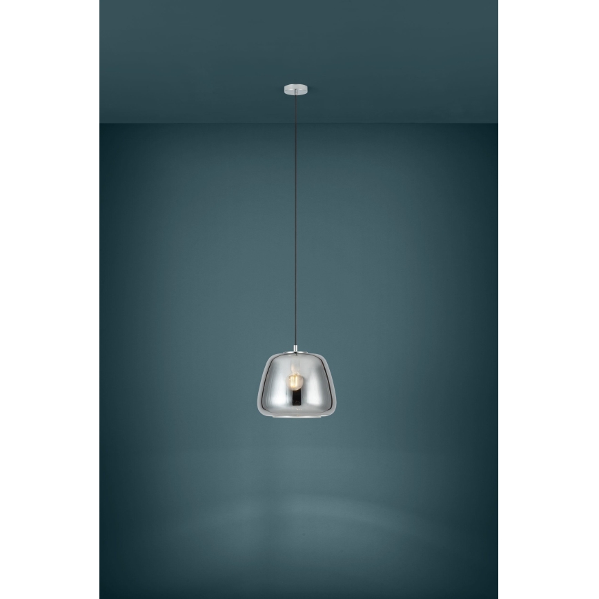 Eglo - Hanglamp aan een koord 1xE27/40W/230V diameter 35 cm gerookt