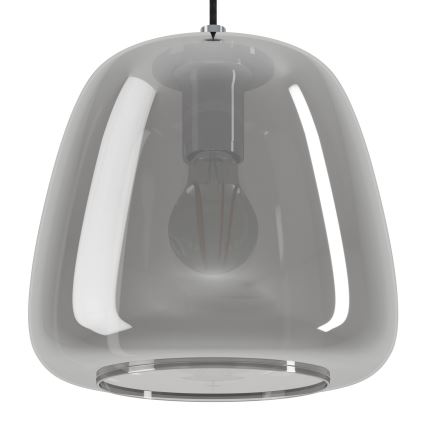 Eglo - Hanglamp aan een koord 1xE27/40W/230V diameter 26 cm gerookt