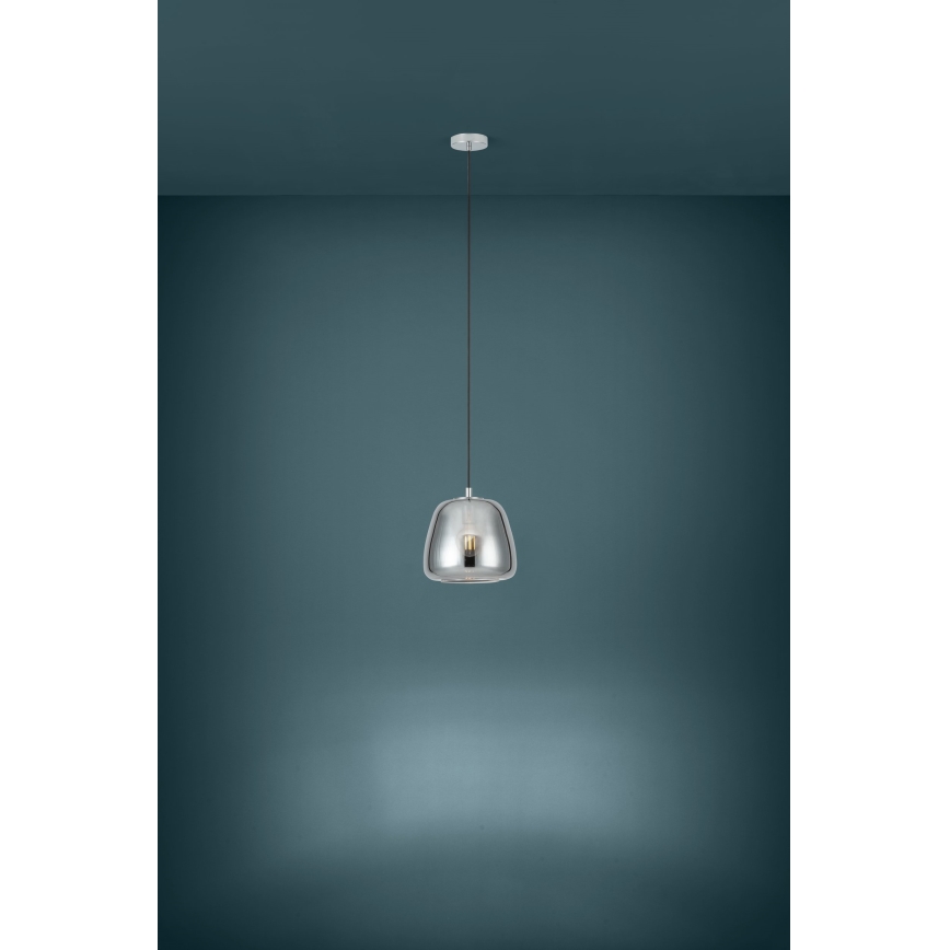 Eglo - Hanglamp aan een koord 1xE27/40W/230V diameter 26 cm gerookt