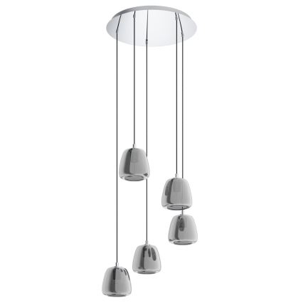 Eglo - Hanglamp aan een koord 5xE27/40W/230V gerookt