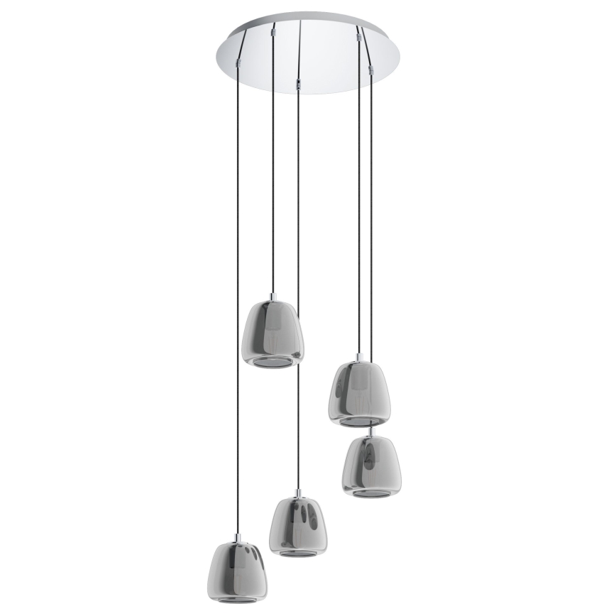 Eglo - Hanglamp aan een koord 5xE27/40W/230V gerookt