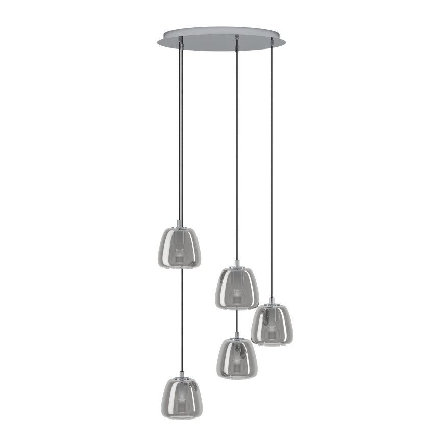 Eglo - Hanglamp aan een koord 5xE27/40W/230V gerookt