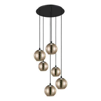 Eglo - Hanglamp aan een koord 6xE27/40W/230V