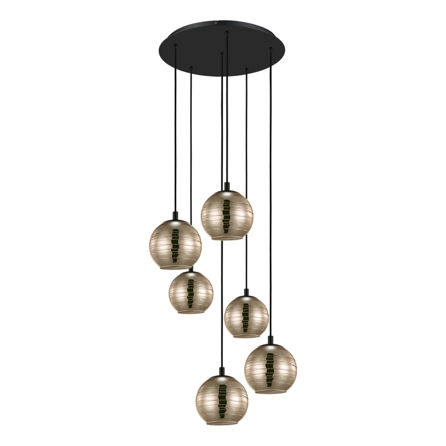 Eglo - Hanglamp aan een koord 6xE27/40W/230V