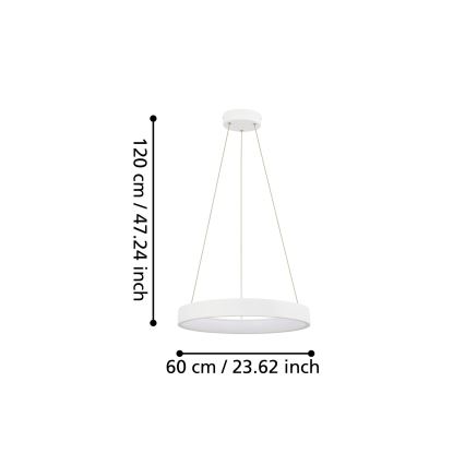 Eglo - Dimbare LED Hanglamp aan een koord LED/34W/230V