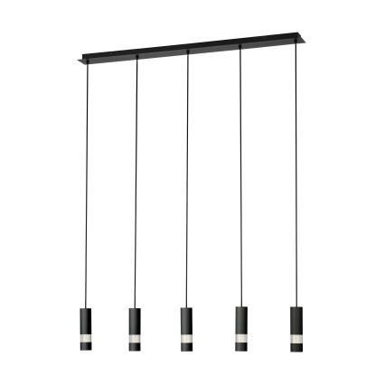 Eglo - LED Hanglamp aan een koord 5xGU10/4,6W/230V zwart