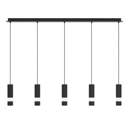 Eglo - LED Hanglamp aan een koord 5xGU10/4,6W/230V zwart