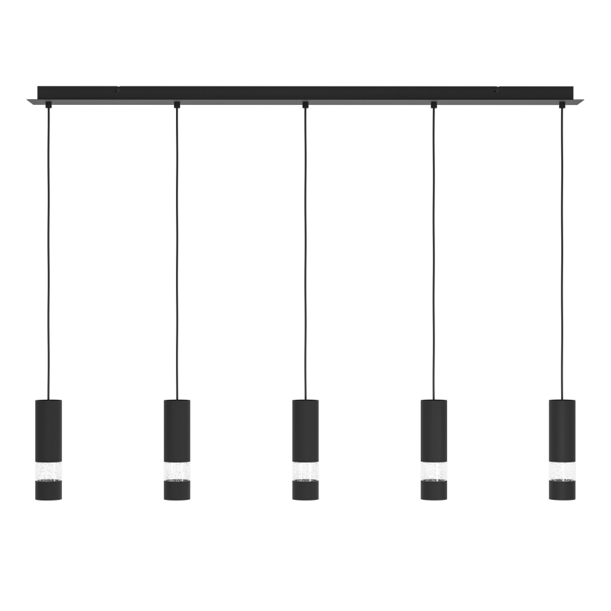Eglo - LED Hanglamp aan een koord 5xGU10/4,6W/230V zwart