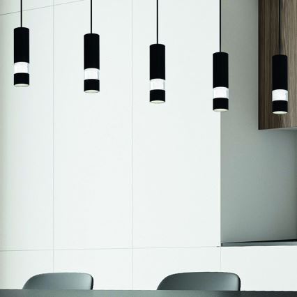 Eglo - LED Hanglamp aan een koord 5xGU10/4,6W/230V zwart