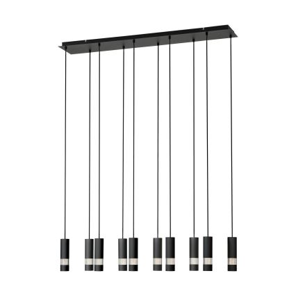 Eglo - LED Hanglamp aan een koord 10xGU10/4,6W/230V zwart