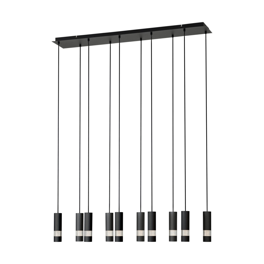 Eglo - LED Hanglamp aan een koord 10xGU10/4,6W/230V zwart