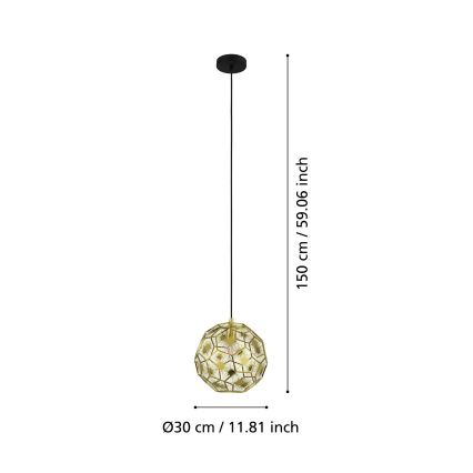 Eglo - Hanglamp aan een koord 1xE27/60W/230V d. 30 cm