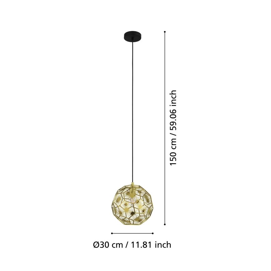 Eglo - Hanglamp aan een koord 1xE27/60W/230V d. 30 cm
