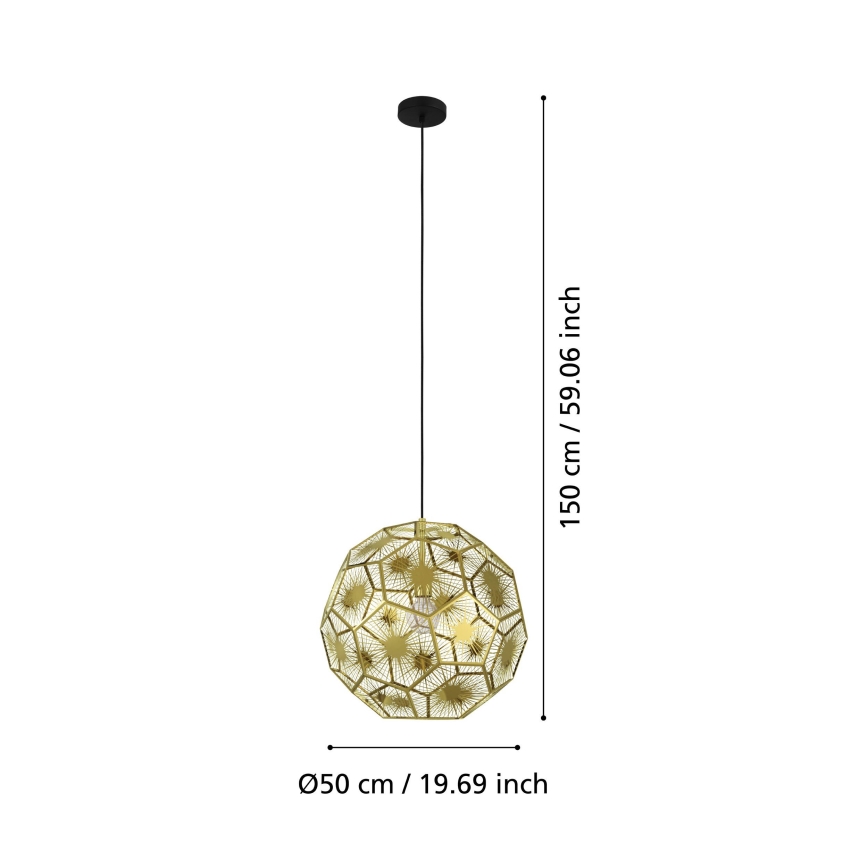 Eglo - Hanglamp aan een koord 1xE27/60W/230V d. 50 cm
