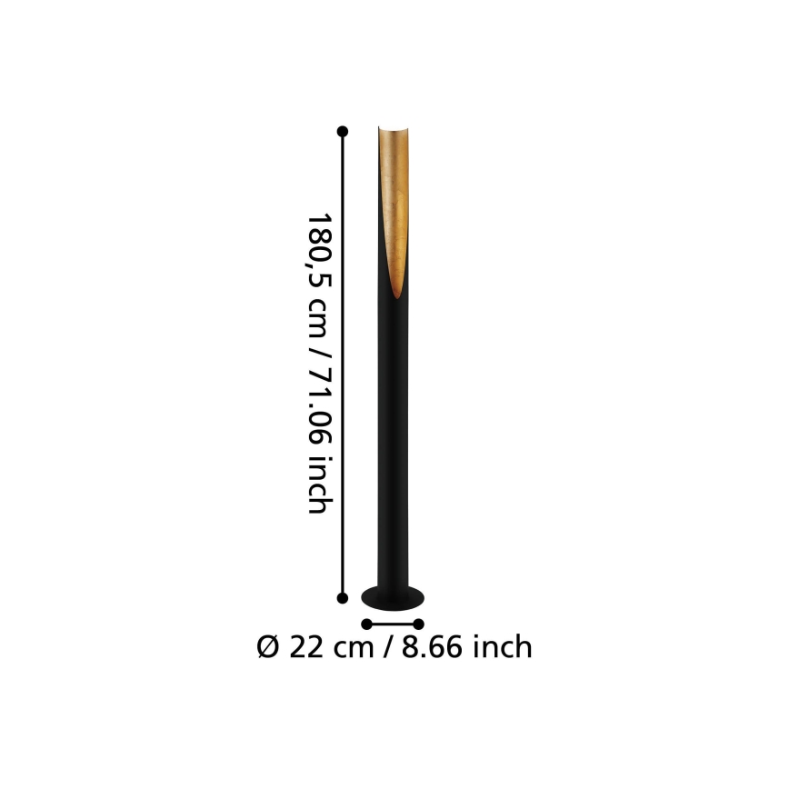 Eglo - Staande LED Lamp 1xGU10/4,7W/230V zwart/goud