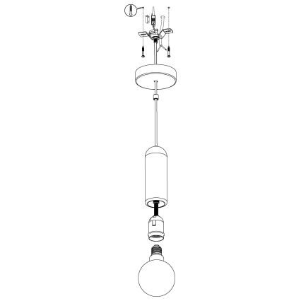 Eglo - Hanglamp aan koord 1xE27/40W/230V