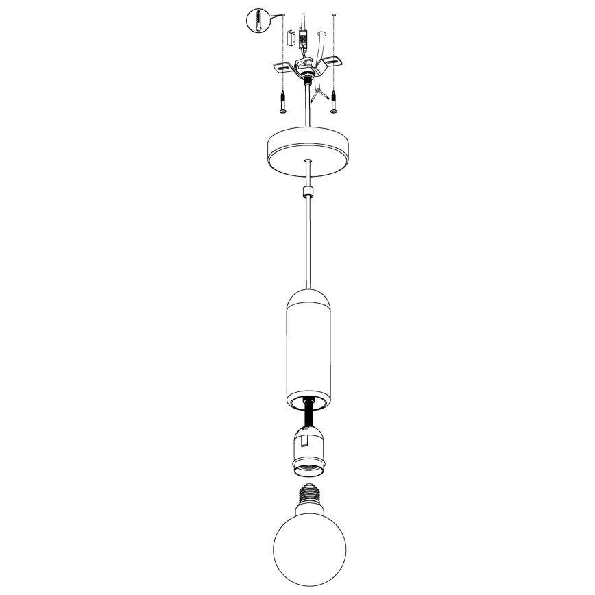 Eglo - Hanglamp aan koord 1xE27/40W/230V