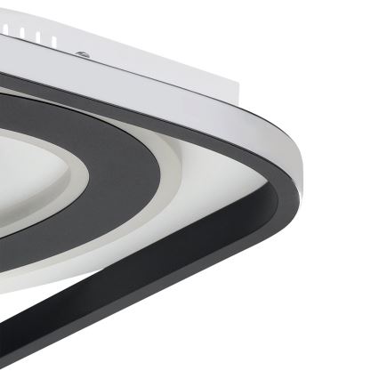 Eglo - Dimbare LED Plafondlamp LED/21,5W/230V + LED/10,5W + LED/3W 3000-6500K zwart + afstandsbediening