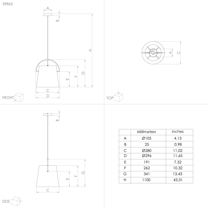 Eglo - Hanglamp aan een koord  1xE27/40W/230V