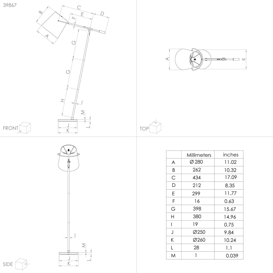 Eglo - Staande Lamp 1xE27/40W/230V