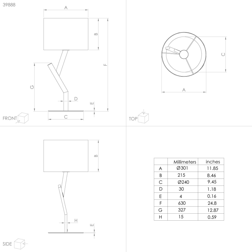 Eglo - Tafel Lamp 1xE27/40W/230V