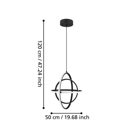 Eglo - LED Hanglamp aan een koord LED/38W/230V