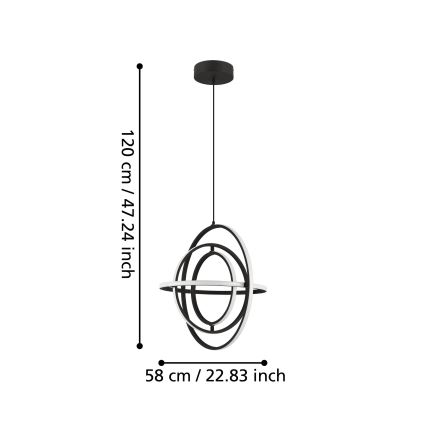 Eglo - LED Hanglamp aan een koord LED/44W/230V