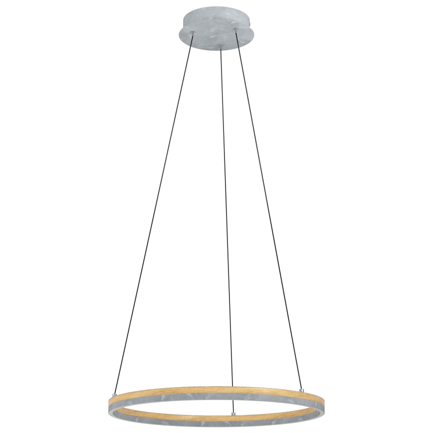 Eglo - Dimbare LED hanglamp aan een koord LED/36W/230V 3000K grijs/eiken